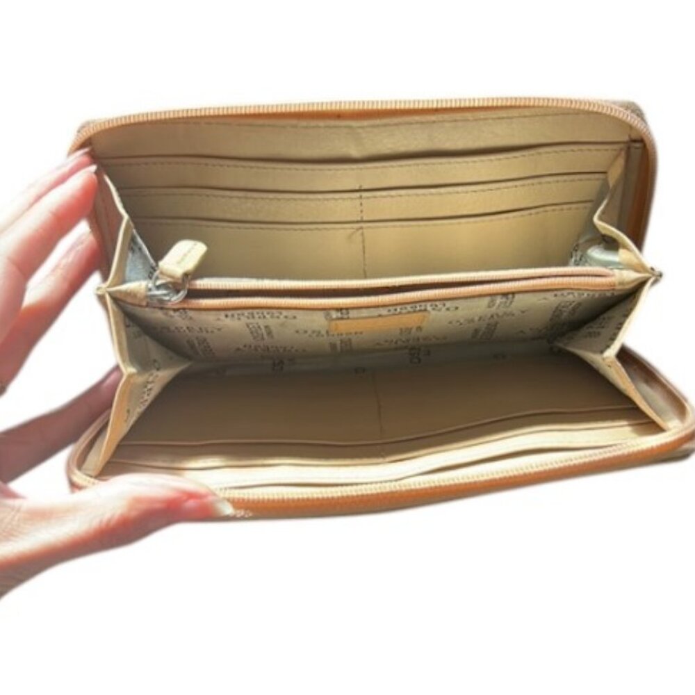 Osprey London beige continental leather wallet - Picture 7 of 9